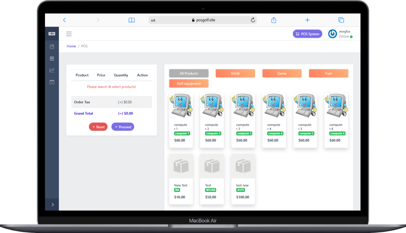 POSGOLF Dashboard